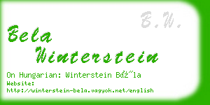bela winterstein business card